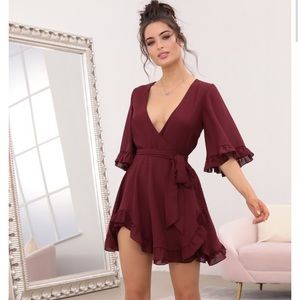 Brittany ruffle dress with tie